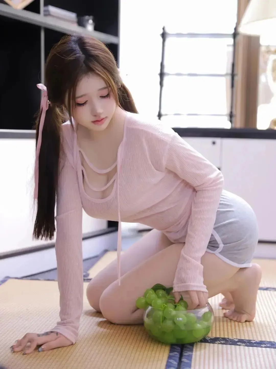 居家少女，粉粉嫩嫩 - 炫图天下