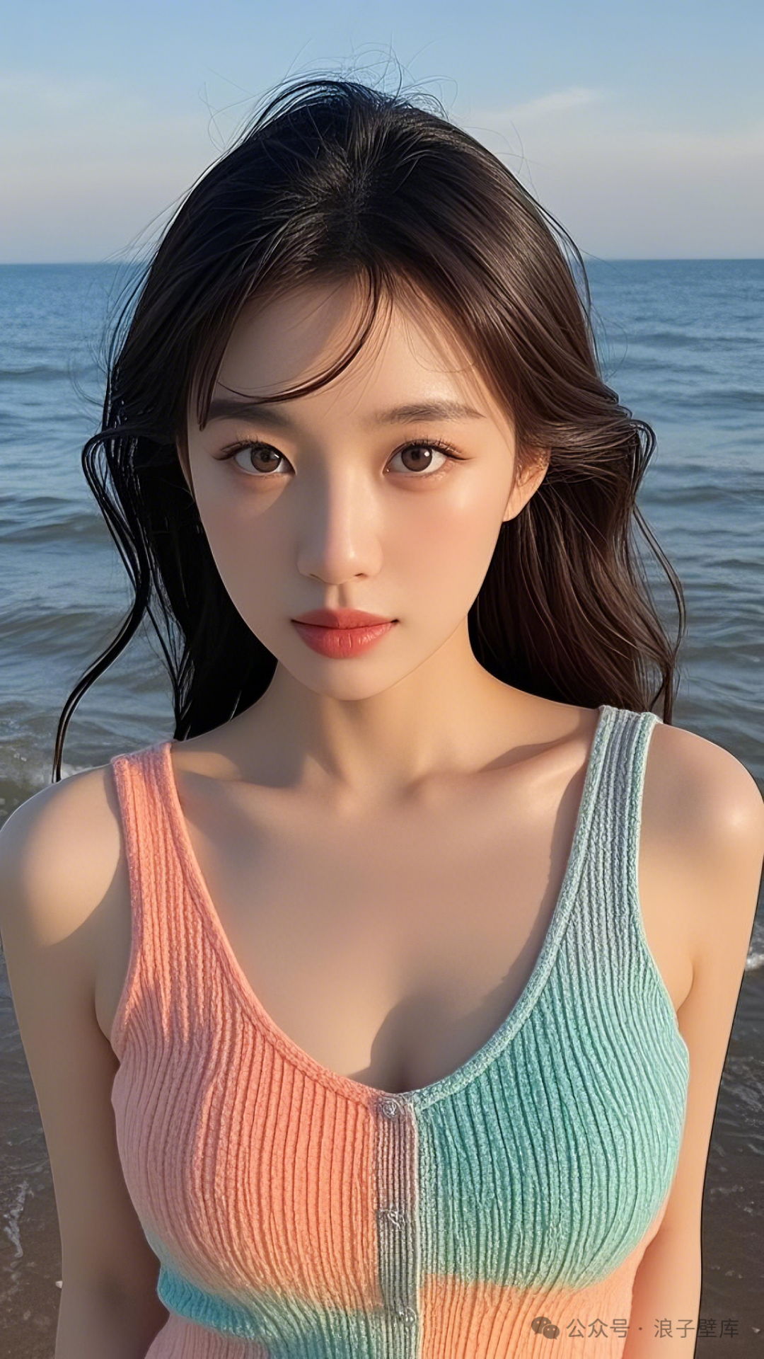 海边美女写真｜高清超清手机壁纸 - 炫图天下