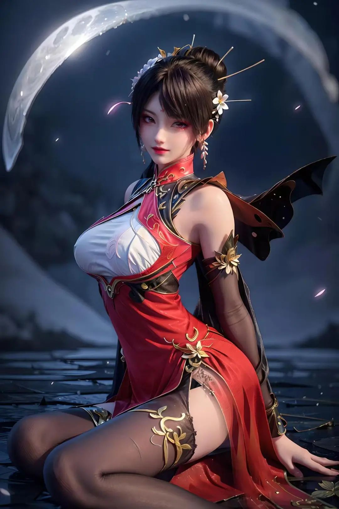 国漫女神：御姐穆红绫，这黑丝长腿和凹凸的身材太美了 - 炫图天下
