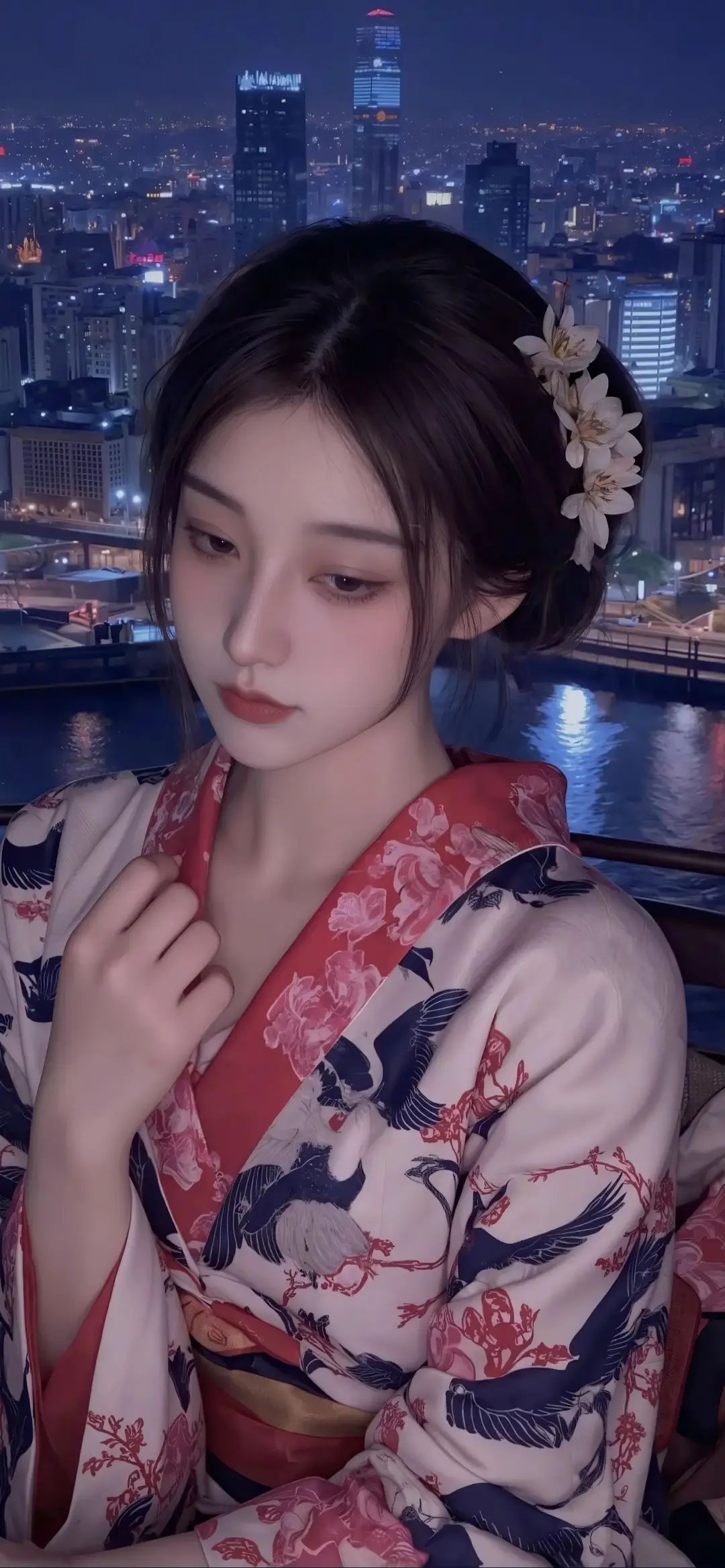 美女壁纸 出水芙蓉 除夕快乐 - 炫图天下