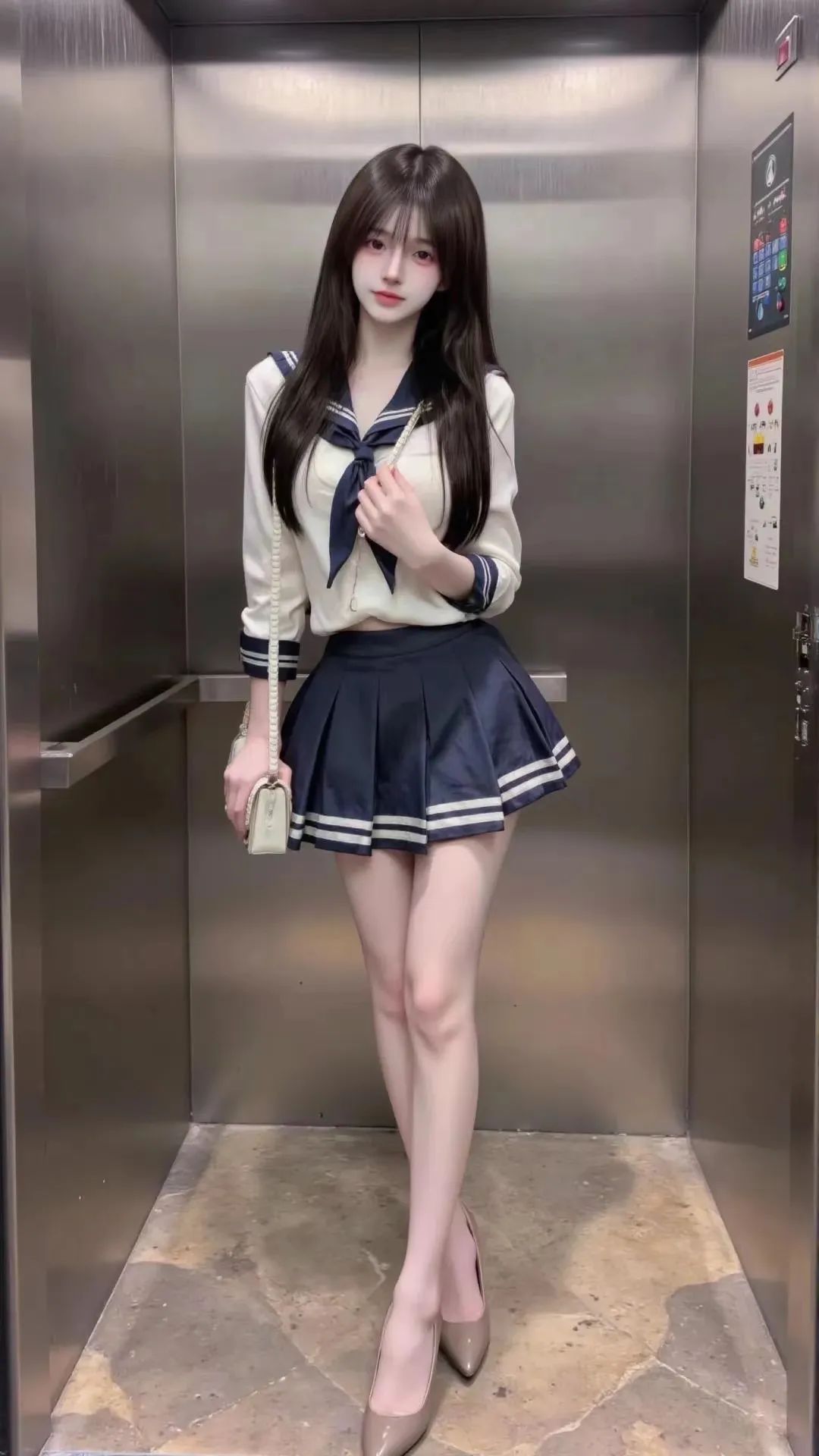 颜值cos：长相甜美的高中学姐，少女范十足 - 炫图天下