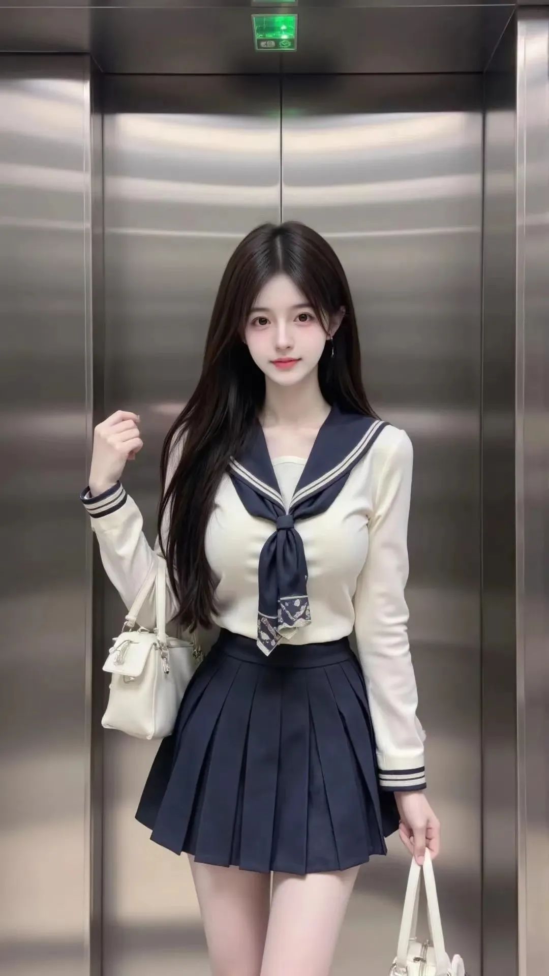 颜值cos：水手服短裙的小姐姐，长相太美了 - 炫图天下