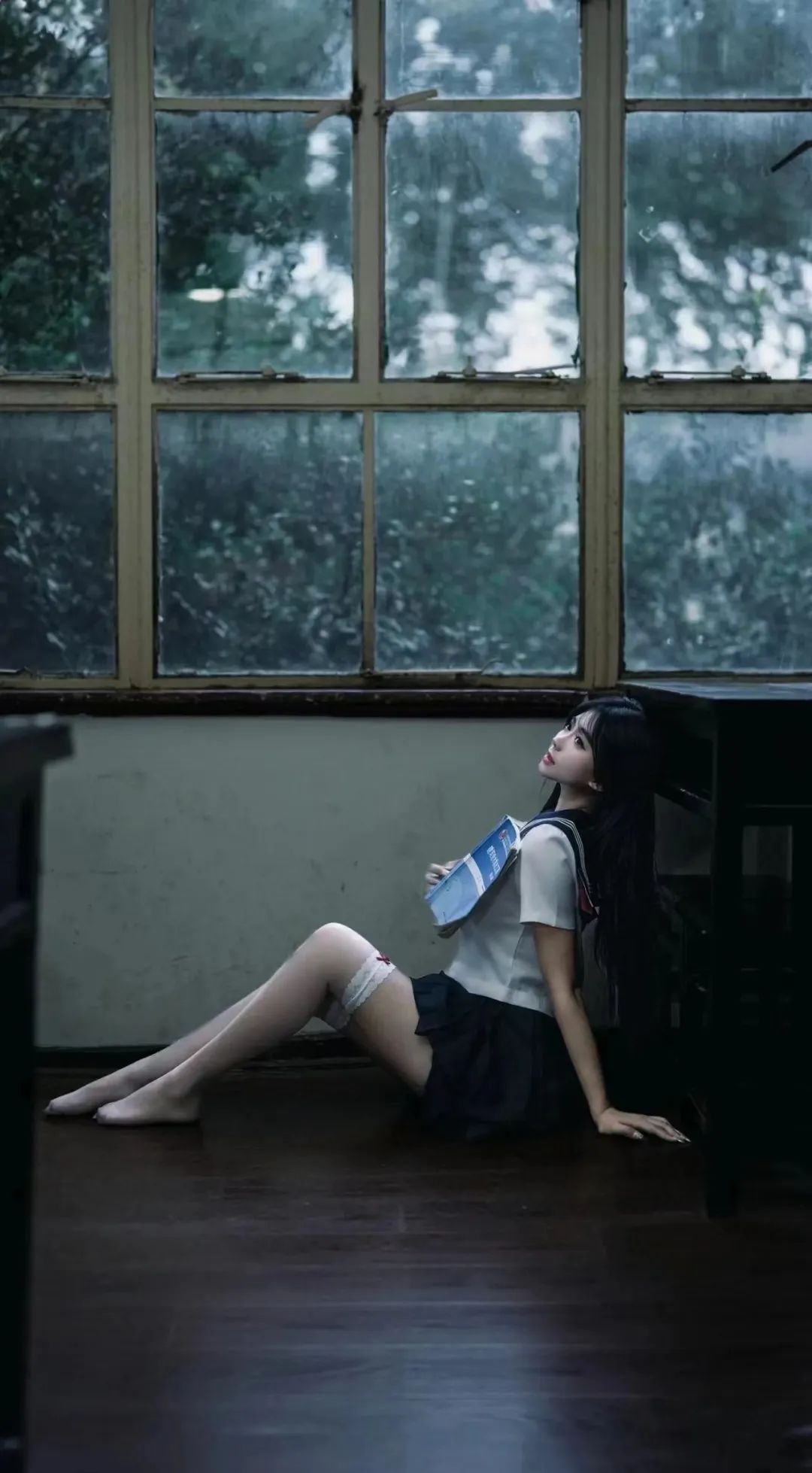 颜值cos：白丝水手服的高中学姐，颜值担当 - 炫图天下