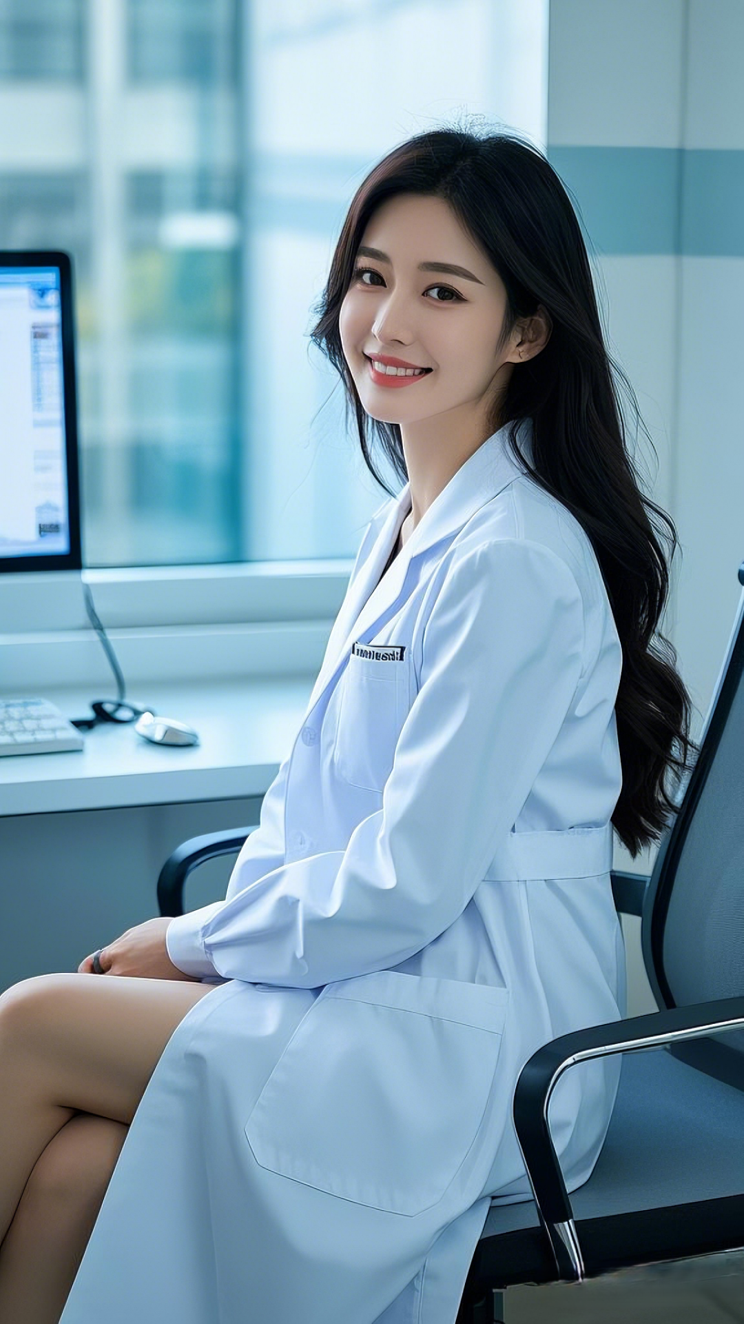 美女壁纸｜白衣天使，妙手仁心 - 炫图天下