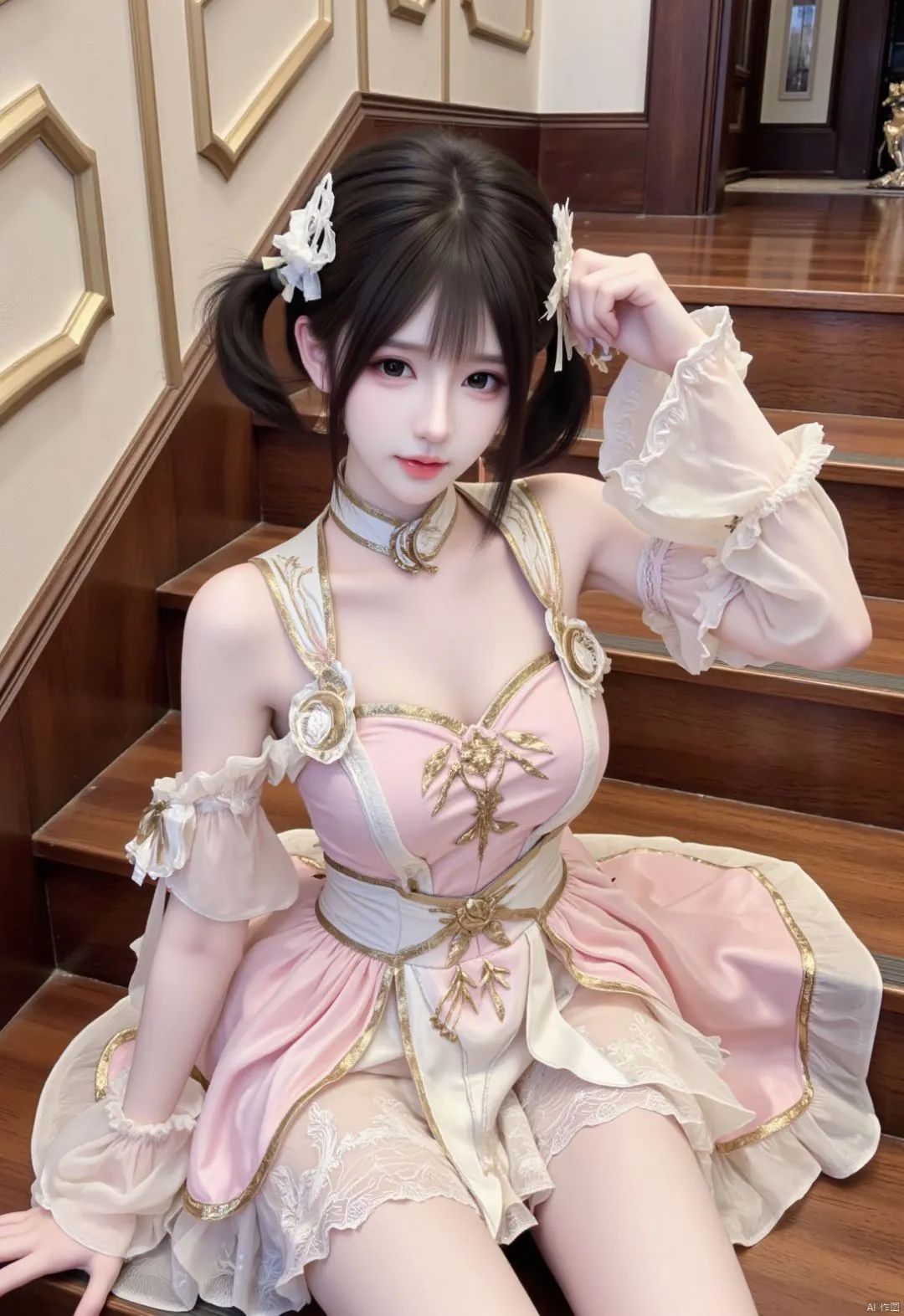 萝莉丹晨cos斗破苍穹中的甜美焦点：粉色甜心娇俏身姿与玉足释放的无限魅力 - 炫图天下