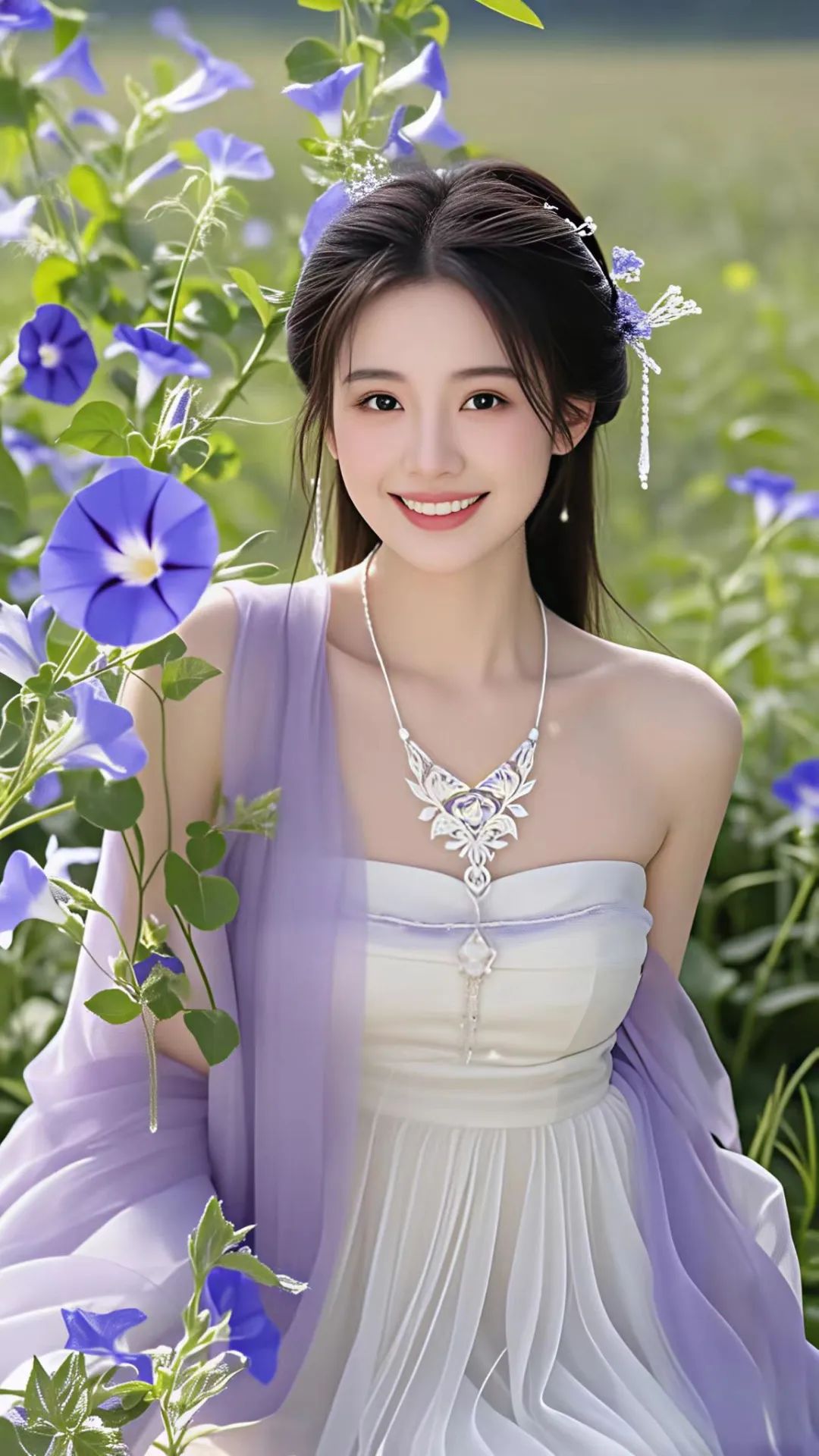 美女壁纸｜邂逅紫色浪漫，遇见花海中的梦幻少女。 - 炫图天下