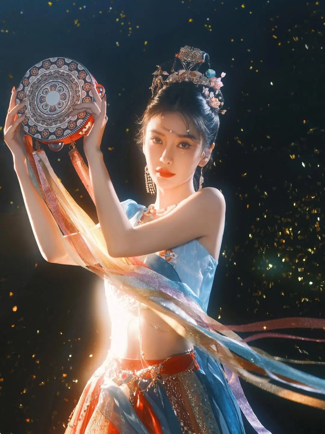 Angelababy敦煌神女壁纸分享，真的美的跟仙女一样 - 炫图天下