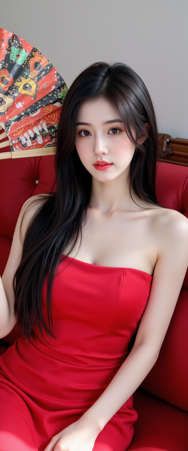 壁纸 | 红色系少女写真壁纸 Y349 - 炫图天下