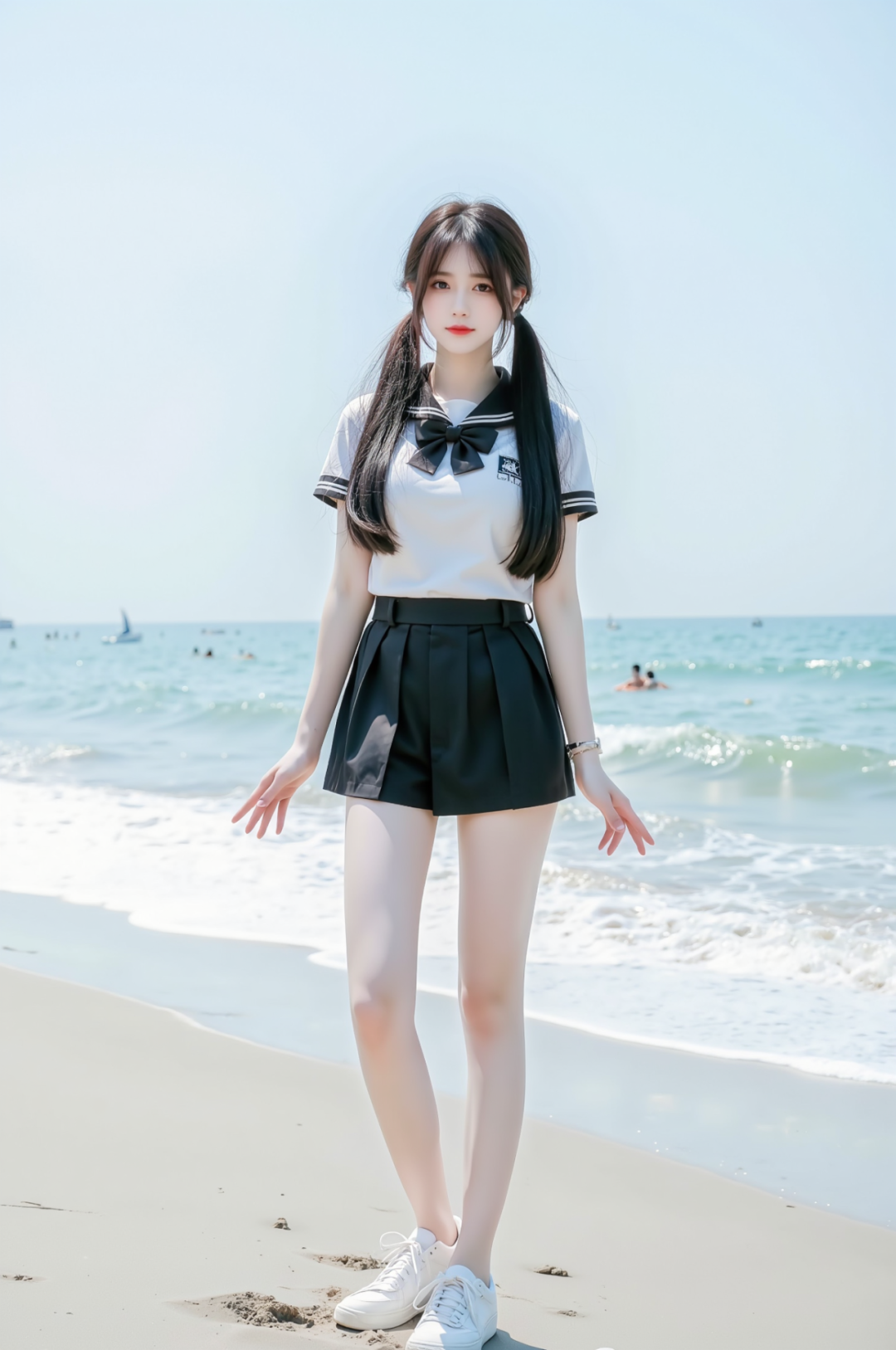 海滩甜美系写真 - 炫图天下