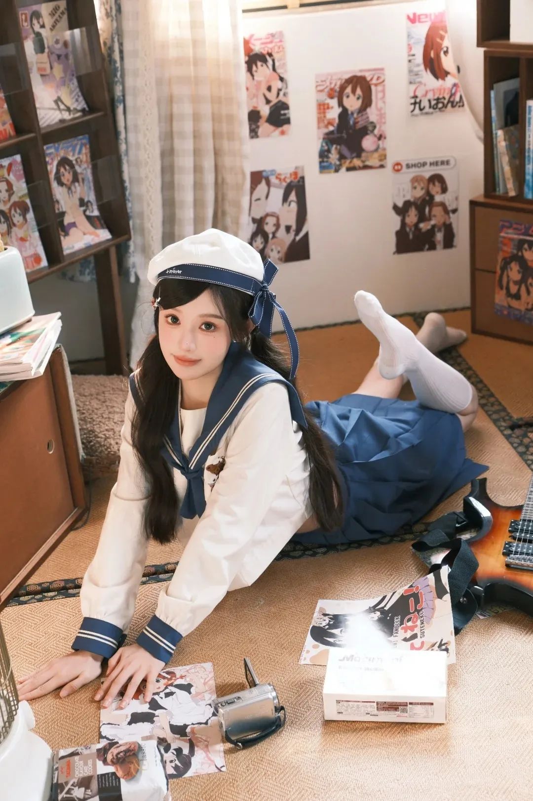 374期 水手服白丝双马尾学妹，又萌又靓 - 炫图天下