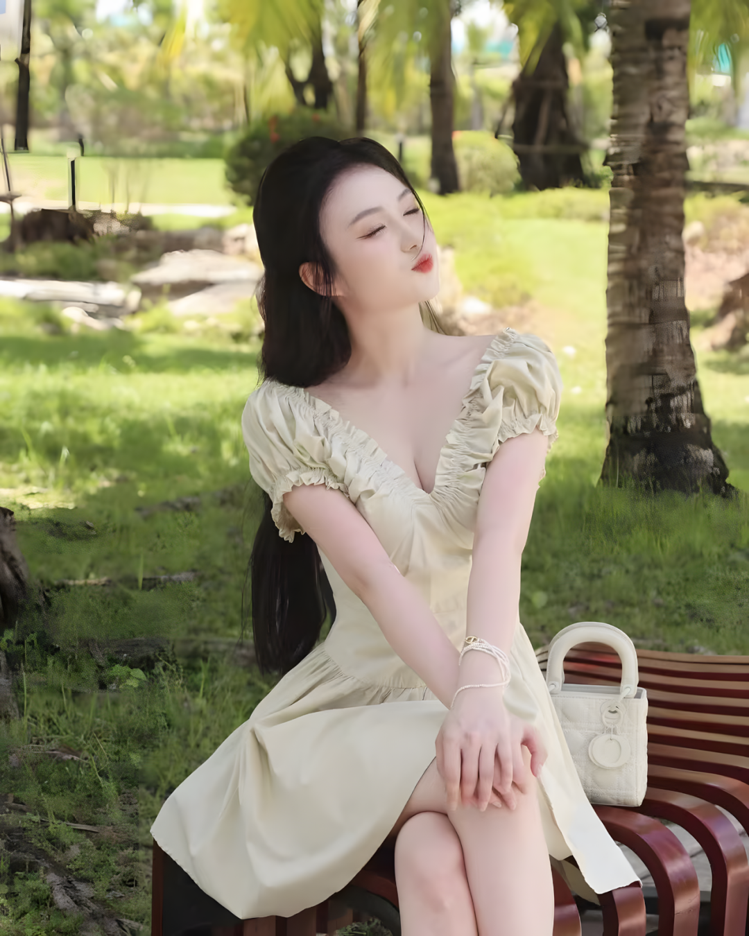 优雅端庄！知性女神的绝美户外照！ - 炫图天下