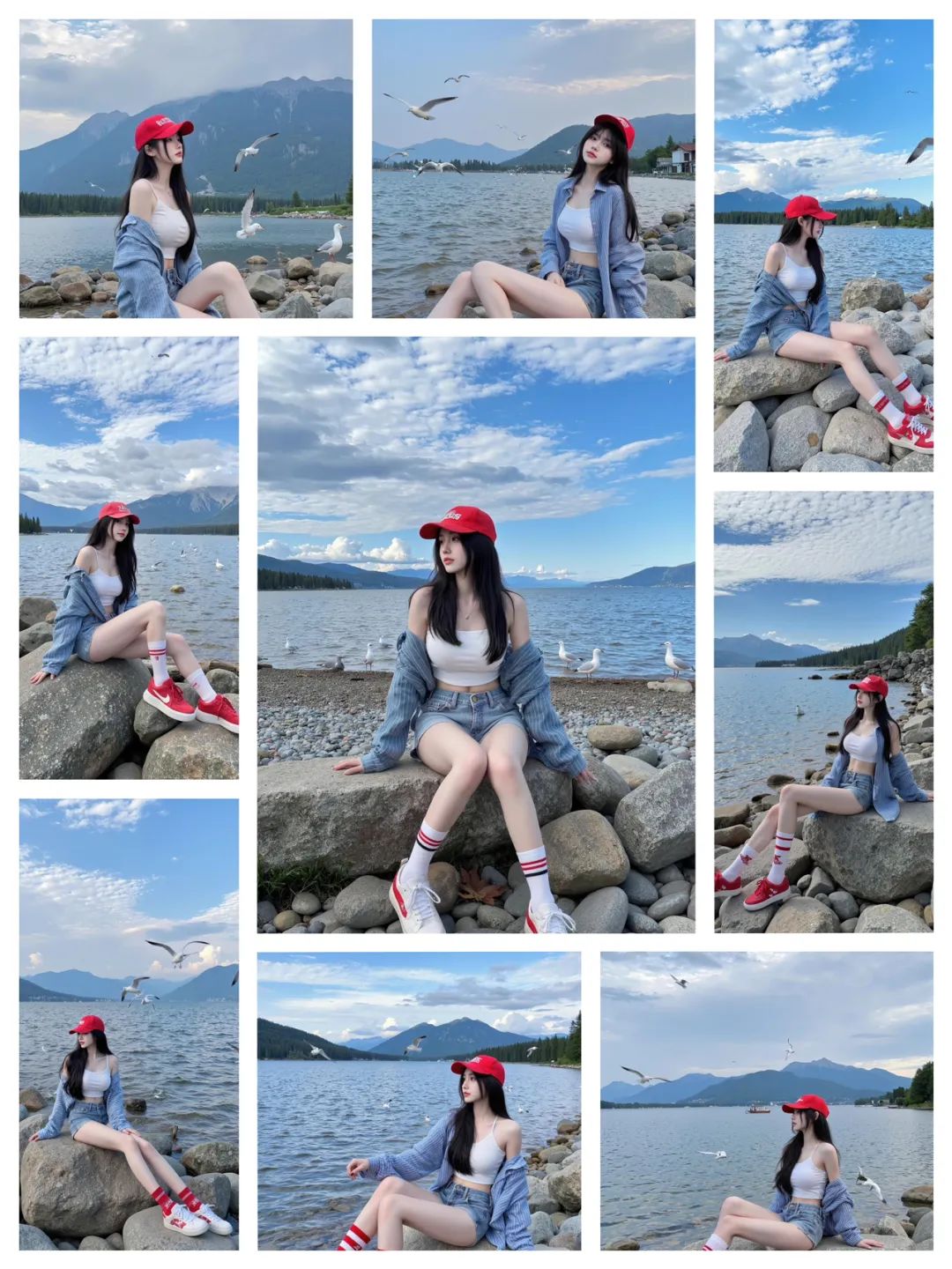 湖光山色间，解锁绝美拍照姿势，拍照出片、上镜自然好看 - 炫图天下